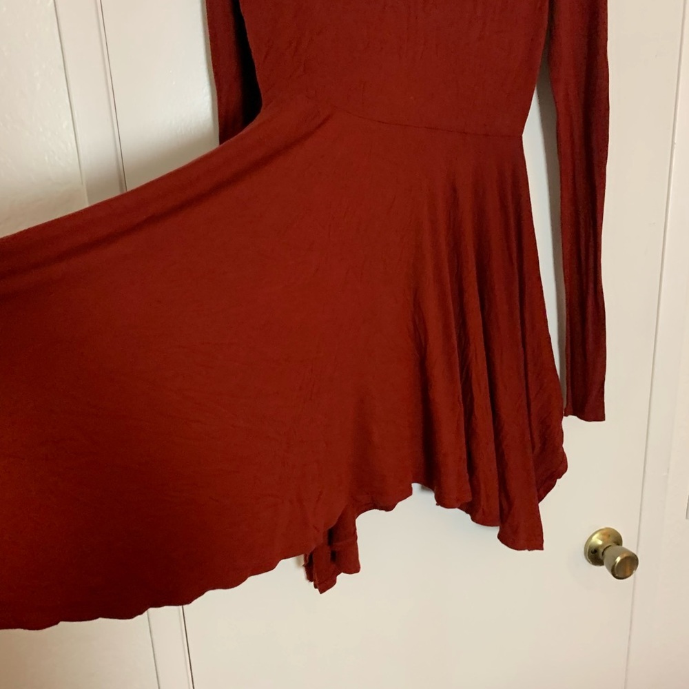 Peruvian Connection Asymmetrical Hem Rust Orange … - image 6